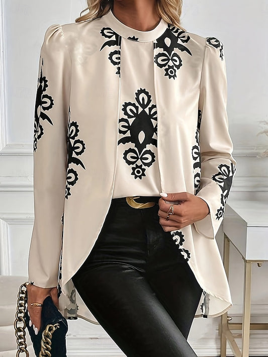 Women's Shirt Blouse Print Graphic Stylish Casual Long