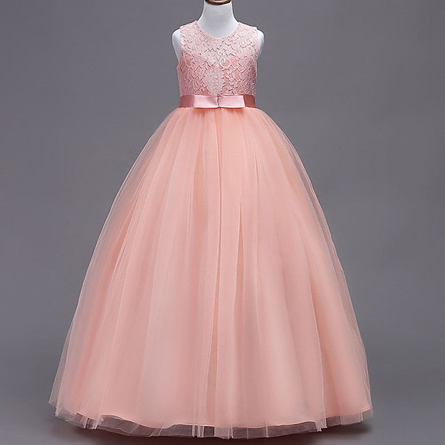 Dress Girls' Gown Girl Flower Party Evening