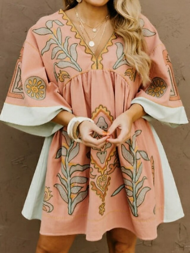 Women's Mini Dress Petite Dress Casual Dress Boho Dress