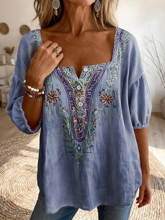 Women's Blouse Buttons Print Floral Graphic Daily Stylish