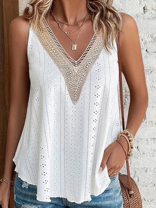 Women's Pointelle Shirt Eyelet Top Blouse Lace Tops Eyelet