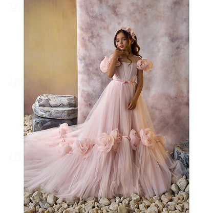 Girl Girls' First Flower Party Communion Dress