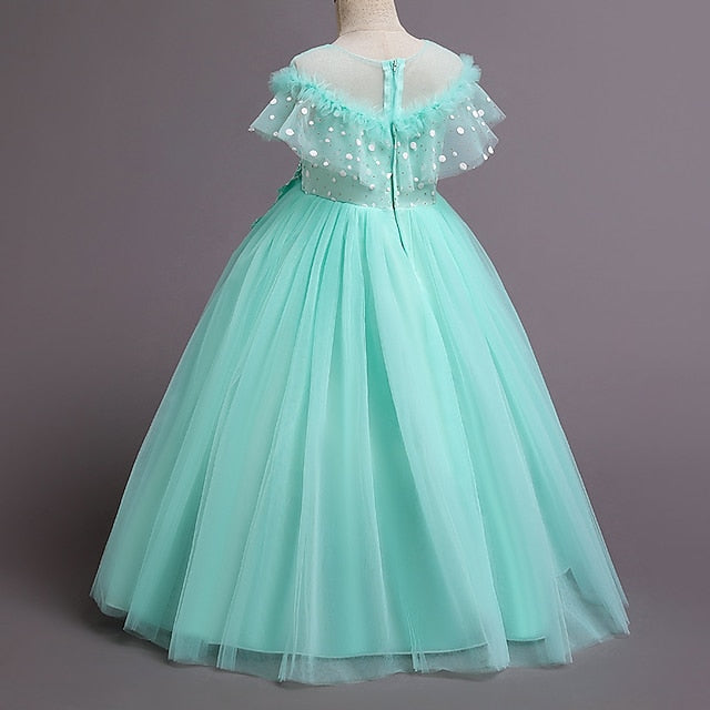 Solid Flower Kids Girls' Dress Party Girl Color