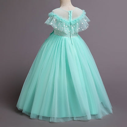 Solid Flower Kids Girls' Dress Party Girl Color