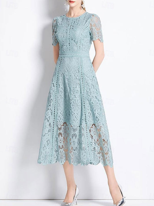 Elegant Dress Tea Neck Length Mother Crew of Bride the