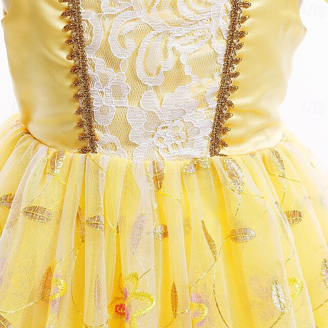 Cute Flower Dress and Belle Princess Beast the Beauty Girl