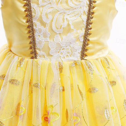 Cute Flower Dress and Belle Princess Beast the Beauty Girl