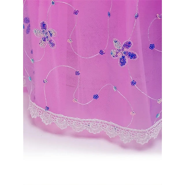 Girl Theme Flower Dress Fairytale Party Sofia Rapunzel Princess