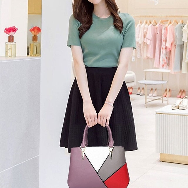 Shoulder Diaper Handbag PU Bag Women's Tote Leather