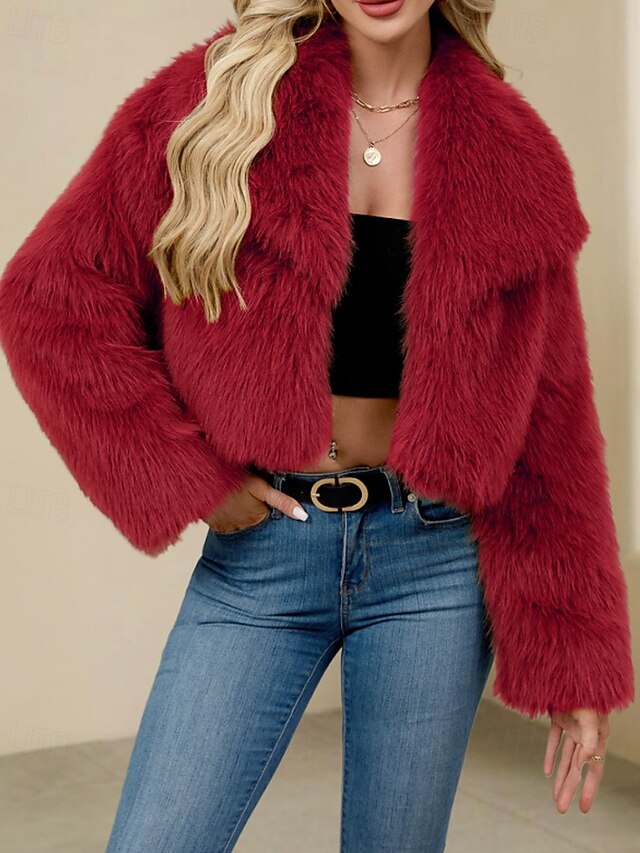 Faux Coat Warm Fur Comfortable Women's Furs Leathers