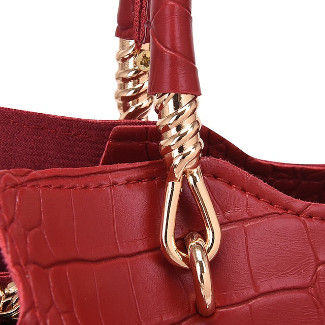 Pcs Set Office Bag Leather out Women's PU Going Purse 3