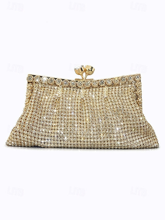 – Clutch Women's Vintage Sage Rhinestone Green Purse