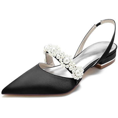 White Pearl Women's Satin with Elegant Shoes