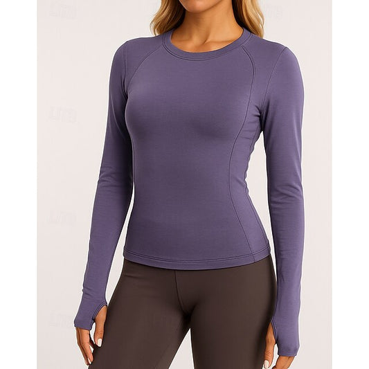 Women's Solid Colored Tennis Shirt Sport Top Stylish