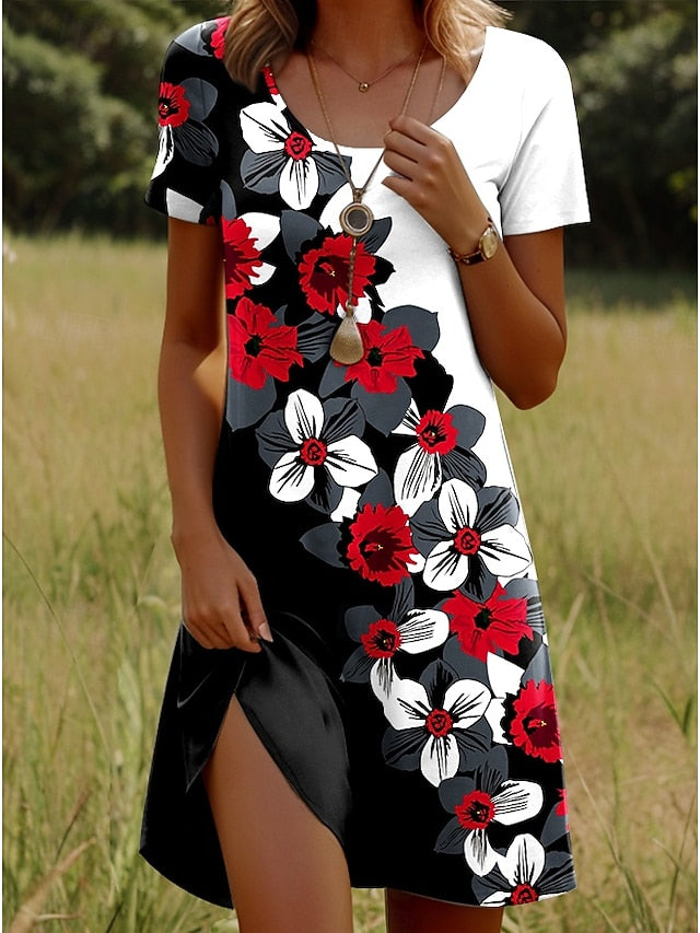 Women's Mini Dress Casual Dress T Shirt Dress Tee Dress