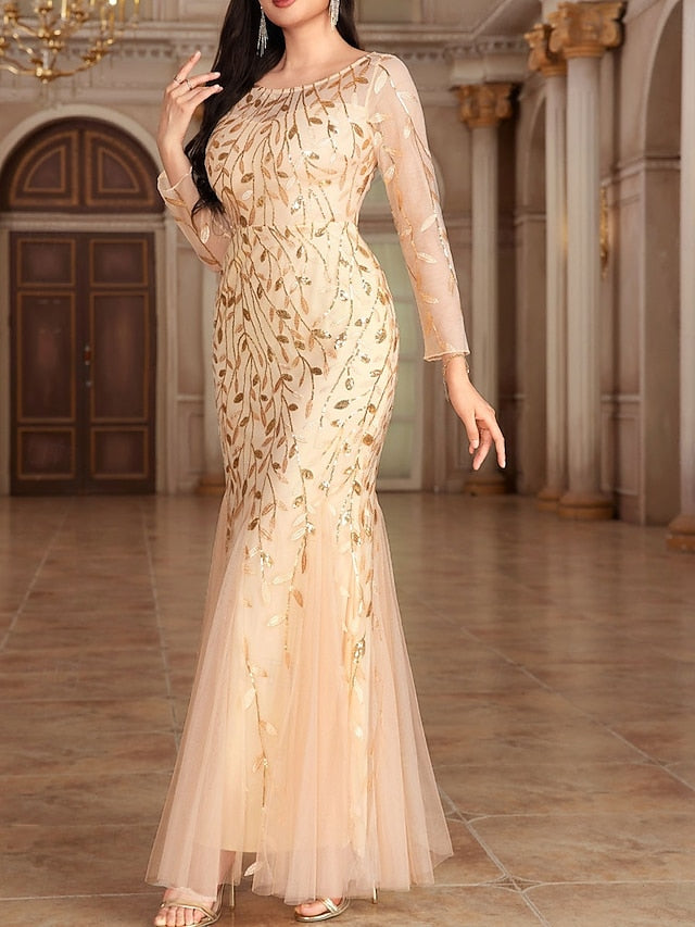 Bride of Neck Elegant Dress the Party Floor Mother Crew