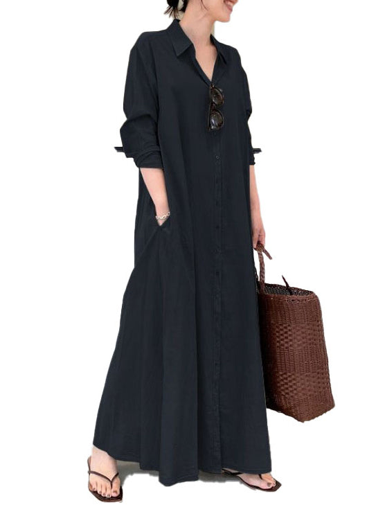 Army Robe Green Dresses Oversized Vintage Cotton Spring