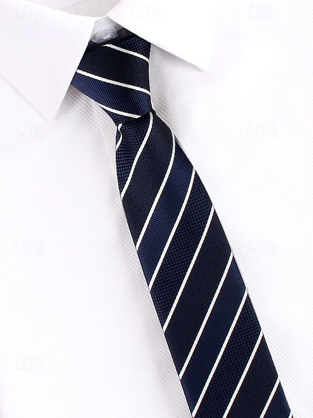 Narrow Pre-Tied Ties Classic Stripes - Zip and Men's