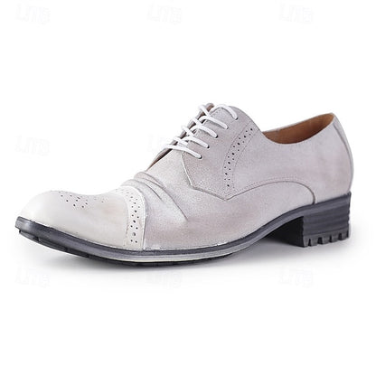 Vintage Shoes Genuine Brogue Oxford Leather Men's