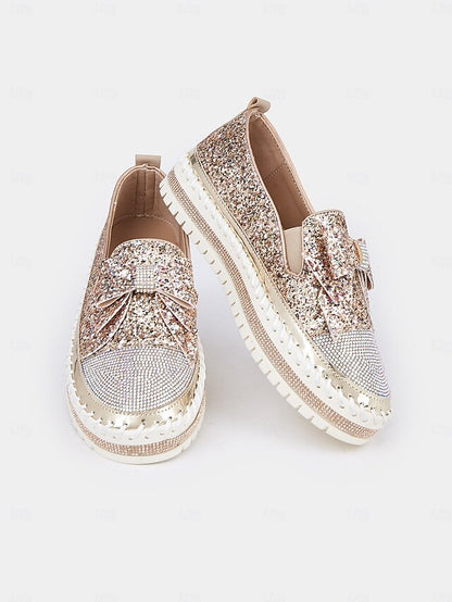 – Rhinestone Loafers Sparkling Glittery Women Slip-On for