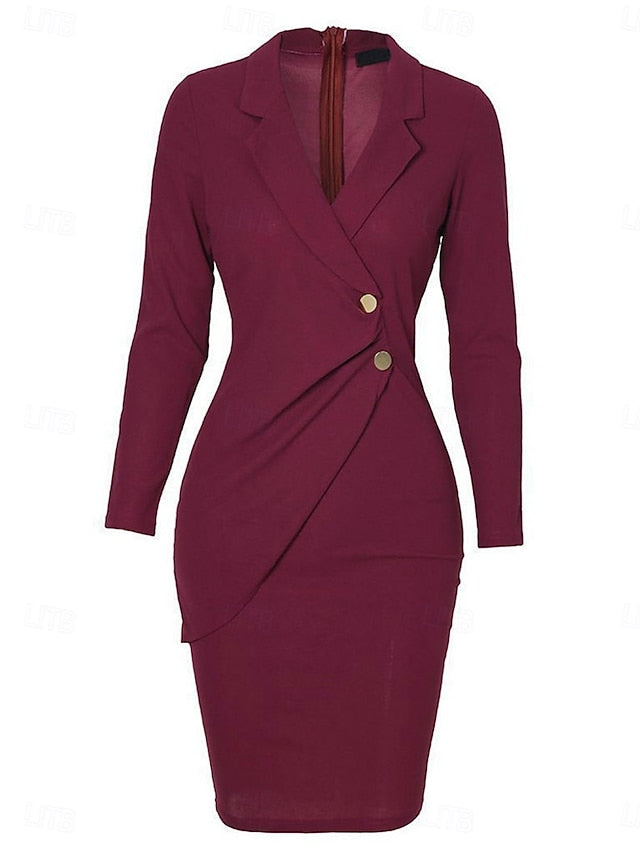 Women's Casual Dress Mini Dress Patchwork Buttons Casual