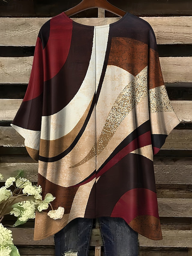Women's Blouse Graphic Geometric Vintage Stylish Casual