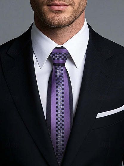 Narrow - 6cm Tie Pattern Positioning Stripe Men's