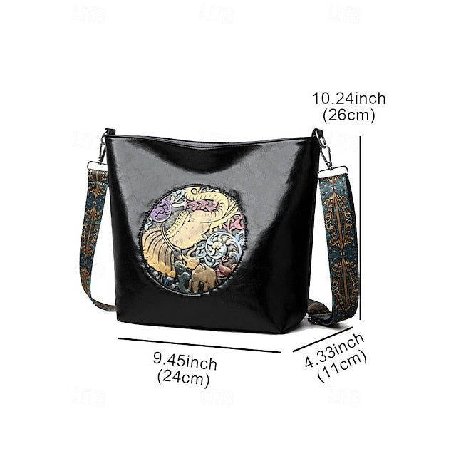 Bag Women's Elephant Shoulder Boho – Vintage Embossed