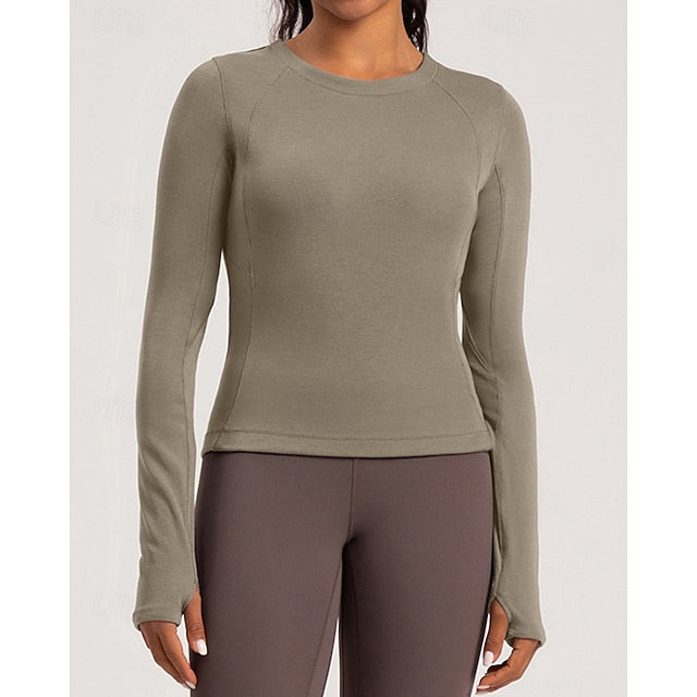 Women's Solid Colored Tennis Shirt Sport Top Stylish