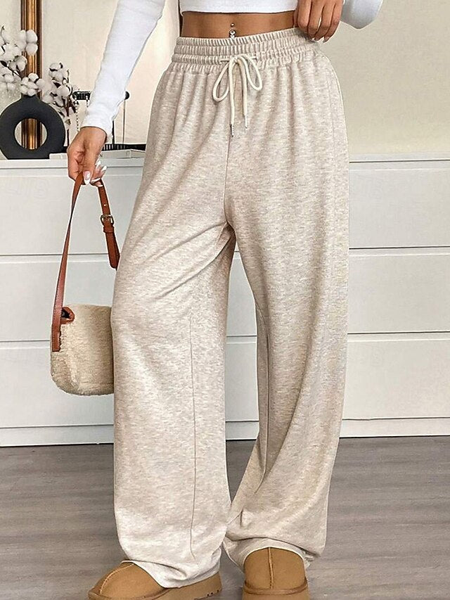 Women's Culottes Wide Leg Chinos Casual Long Medium Waist