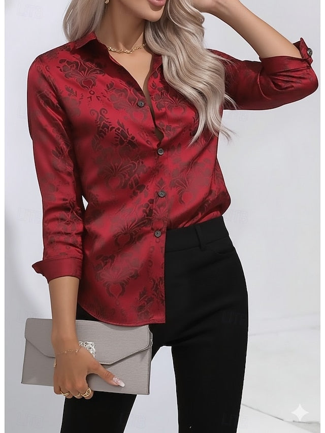 Women's Shirt Floral Graphic Geometric Vintage Stylish