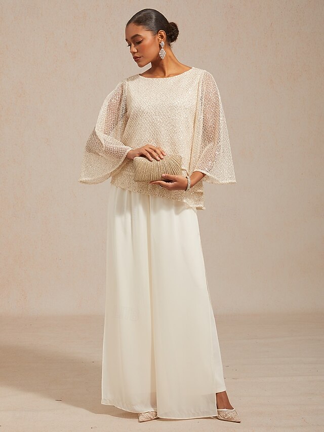 Women's Blouse Lace Tops Sequins Illusion Solid Color