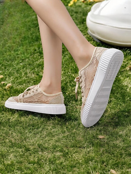 Casual Sneakers Floral Wedding Women – Shoes Lace for Bridal