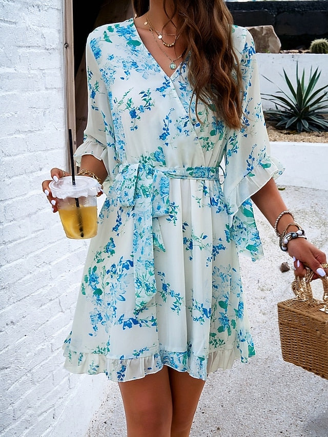 Women's Mini Dress Casual Dress Floral Dress Summer Dress