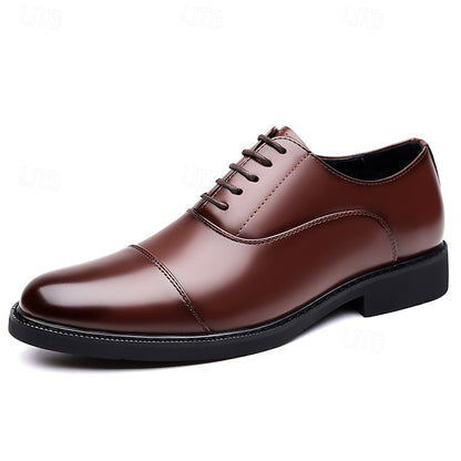 Shoes Cap-Toe – Oxford Design Classic Men's Brown