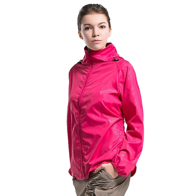 Women's Men's Waterproof Hiking Raincoat UPF 50+ UV