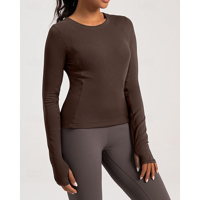 Women's Solid Colored Tennis Shirt Sport Top Stylish