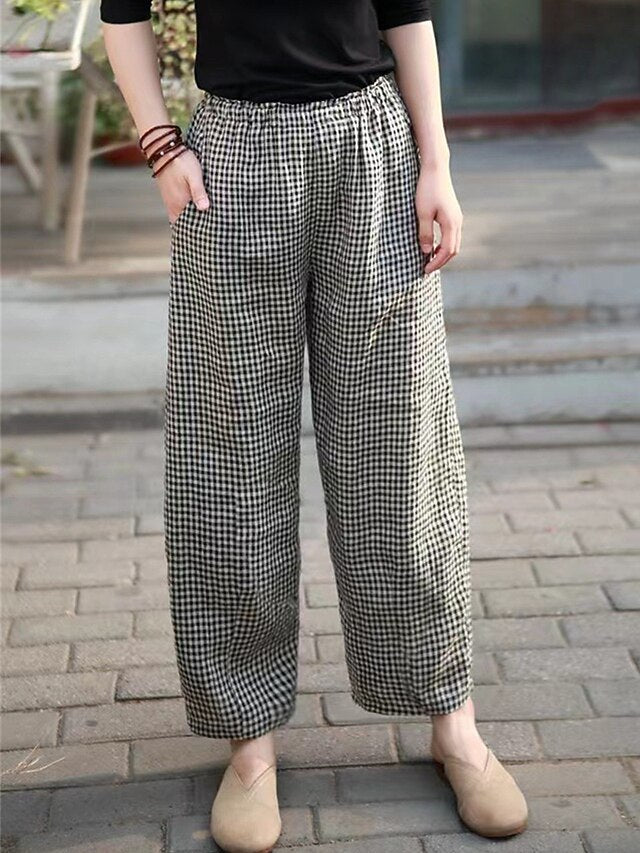 Women's Wide Leg Pants Trousers Vacation Streetwear Simple