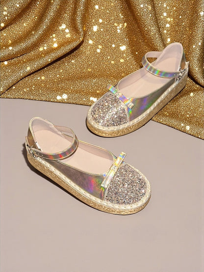 Mary Platform Shoes Glitter Holographic Women's Jane