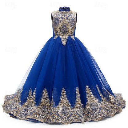 Dress Gown Kid's Formal Girl Flower Evening Girls'