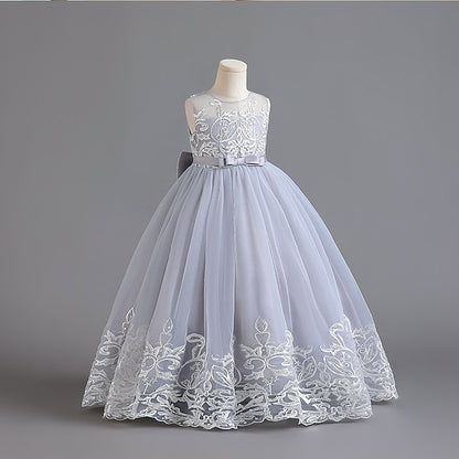 Wedding Sleeveless Christening Kids Flower Girls' Dress