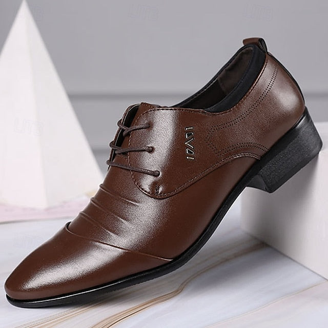 White Lace-Up Men's Shoes - Formal Elegant for