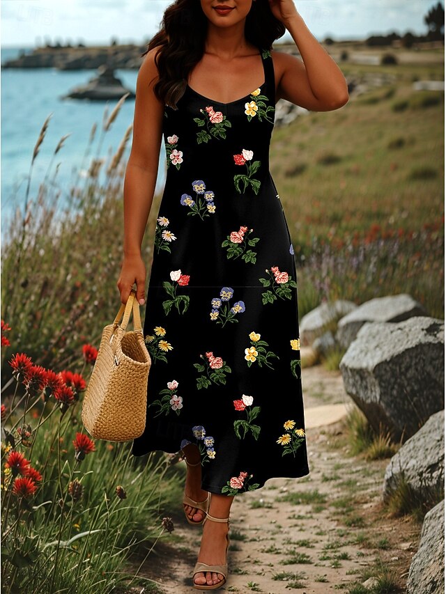Women's Maxi Dress A Line Dress Off The Shoulder Dress