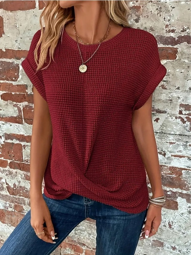 Women's T Shirt Plain Fashion Stylish Classic Short Sleeve