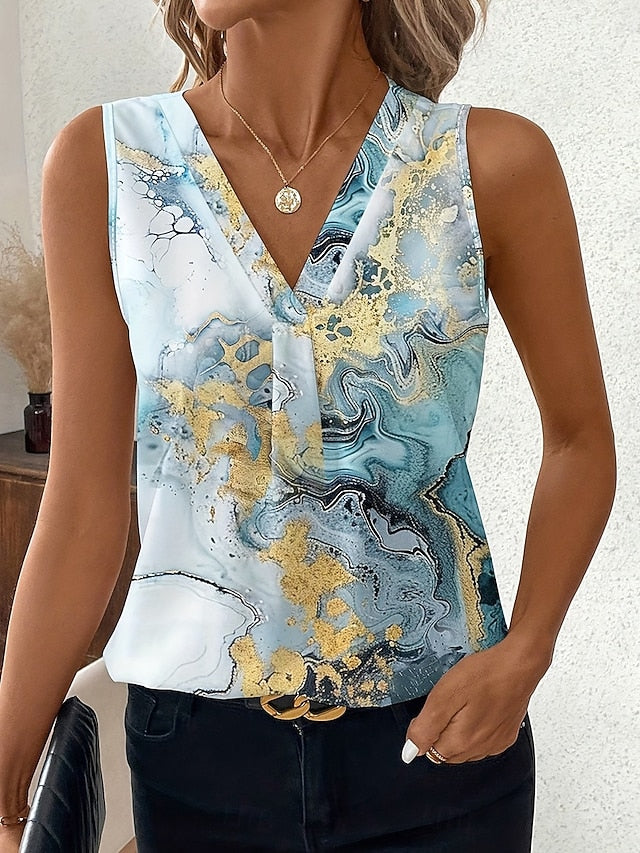 Women's Tank Top Graphic Geometric Abstract Elegant Vintage