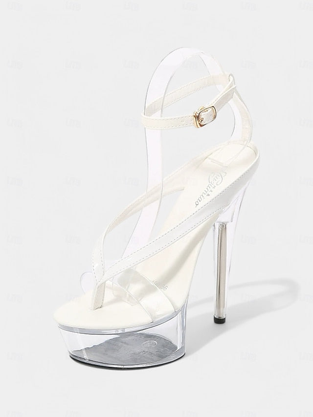 Nightclub Sexy Sandals – Heel Clear Lavender Platform