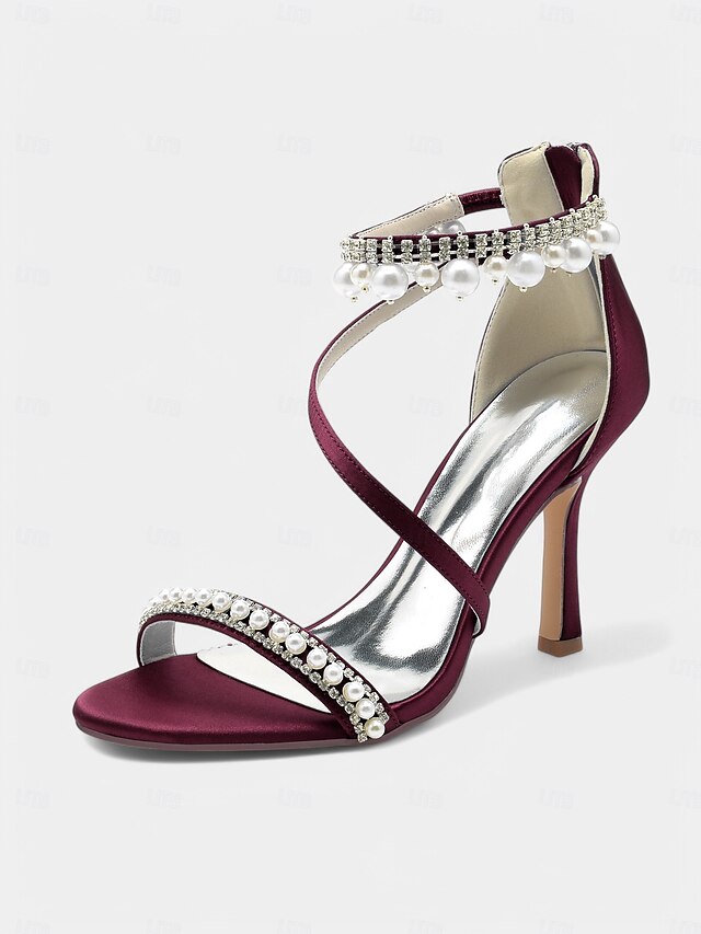 Chic Pink Party Strap Satin – Heels Ankle Pointed-Toe