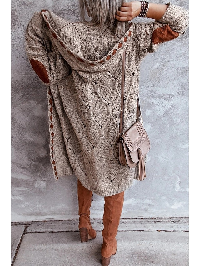 Women's Cardigan Vintage Streetwear Daily Geometric Cable
