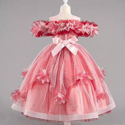 Dress Party Wedding Sleeve Kids Short Special Girls' Flower