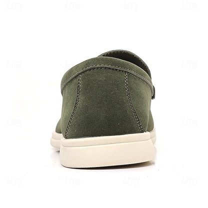 Blue Slip-On Loafers Light Men's Faux Casual – Breathable